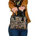 Australia Black Cockatoo And Banksia Flowers Shoulder Handbag