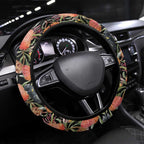 Australia Black Cockatoo And Banksia Flowers Steering Wheel Cover