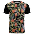 Australia Black Cockatoo And Banksia Flowers T Shirt