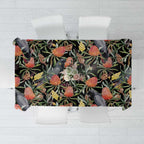 Australia Black Cockatoo And Banksia Flowers Tablecloth