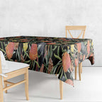 Australia Black Cockatoo And Banksia Flowers Tablecloth