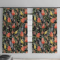 Australia Black Cockatoo And Banksia Flowers Window Curtain