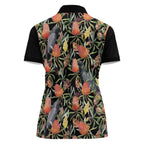 Australia Black Cockatoo And Banksia Flowers Women Polo Shirt