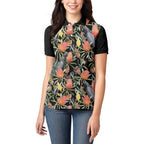 Australia Black Cockatoo And Banksia Flowers Women Polo Shirt