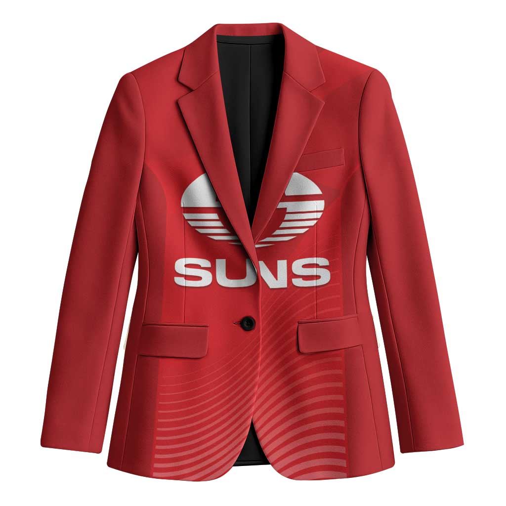 Suns Football Custom Blazer Gold Coast Est 2009 Deep Red - Aussie Hoodie