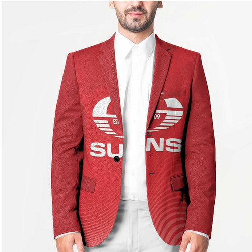 Suns Football Custom Blazer Gold Coast Est 2009 Deep Red - Aussie Hoodie