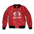 Suns Football Custom Bomber Jacket Gold Coast Est 2009 Deep Red - Aussie Hoodie
