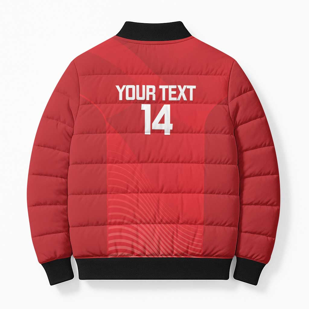 Suns Football Custom Bomber Puffer Jacket Gold Coast Est 2009 Deep Red - Aussie Hoodie