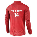 Suns Football Custom Button Sweatshirt Gold Coast Est 2009 Deep Red - Aussie Hoodie