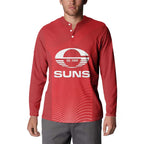 Suns Football Custom Button Sweatshirt Gold Coast Est 2009 Deep Red - Aussie Hoodie
