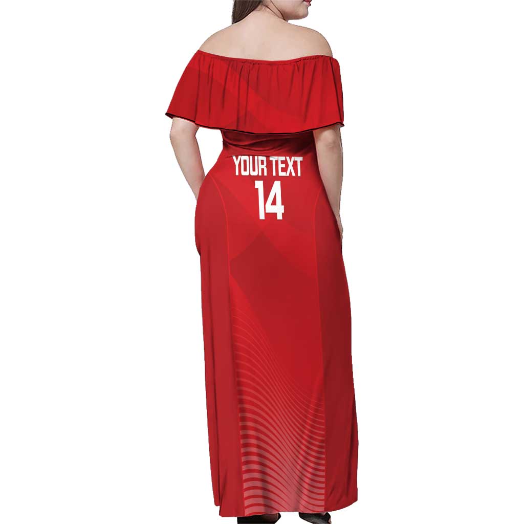 Suns Football Custom Family Matching Off Shoulder Maxi Dress and Hawaiian Shirt Gold Coast Est 2009 Deep Red - Aussie Hoodie