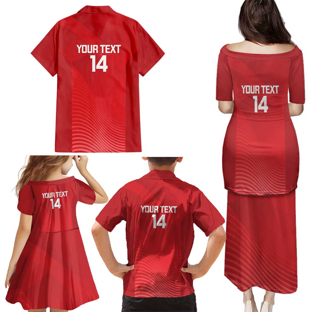 Suns Football Custom Family Matching Puletasi and Hawaiian Shirt Gold Coast Est 2009 Deep Red - Aussie Hoodie