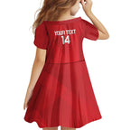 Suns Football Custom Family Matching Summer Maxi Dress and Hawaiian Shirt Gold Coast Est 2009 Deep Red - Aussie Hoodie