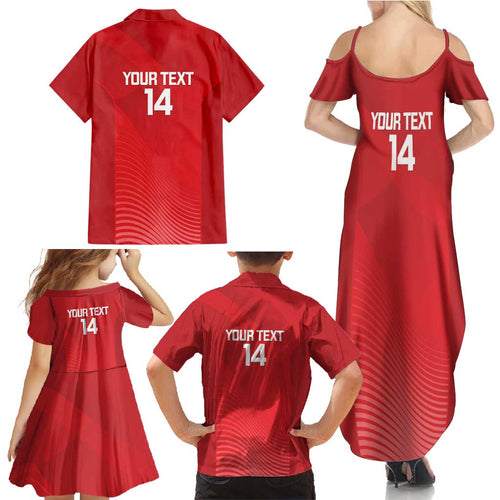 Suns Football Custom Family Matching Summer Maxi Dress and Hawaiian Shirt Gold Coast Est 2009 Deep Red - Aussie Hoodie
