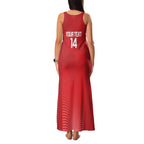 Suns Football Custom Family Matching Tank Maxi Dress and Hawaiian Shirt Gold Coast Est 2009 Deep Red - Aussie Hoodie