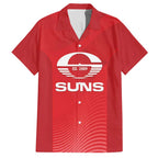 Suns Football Custom Hawaiian Shirt Gold Coast Est 2009 Deep Red - Aussie Hoodie