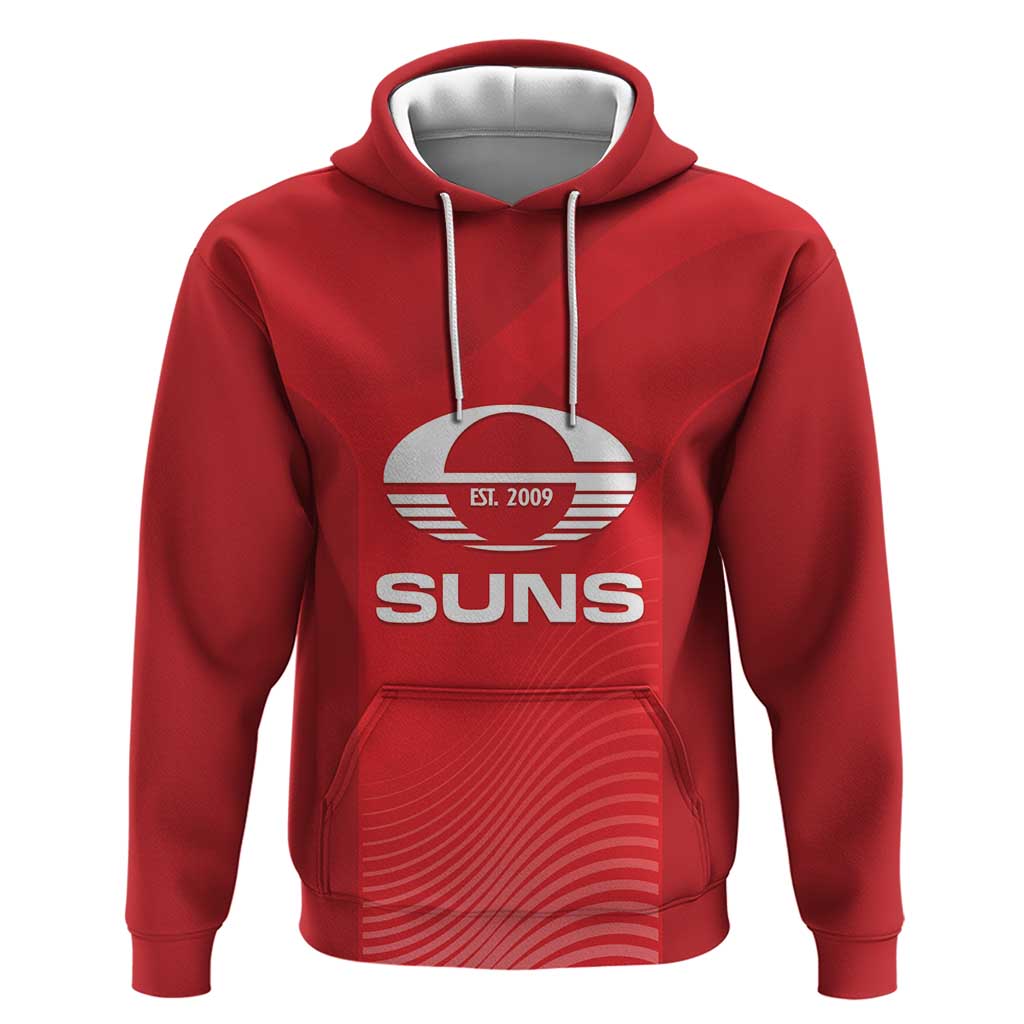 Suns Football Custom Hoodie Gold Coast Est 2009 Deep Red - Aussie Hoodie