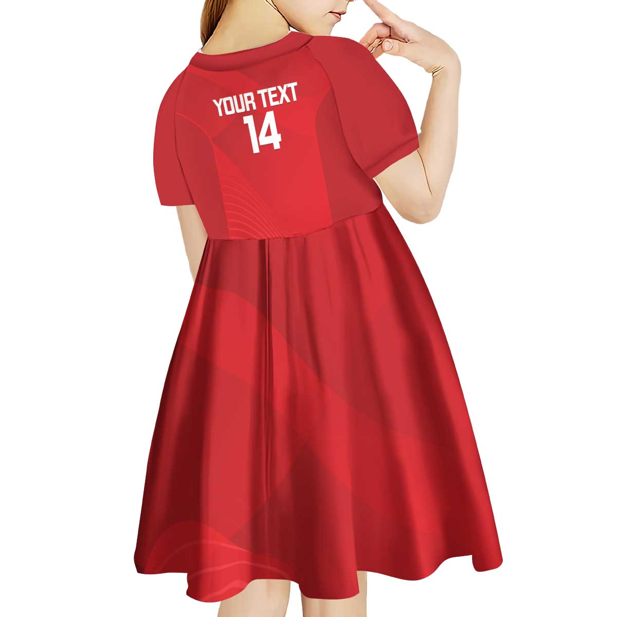 Suns Football Custom Kid Short Sleeve Dress Gold Coast Est 2009 Deep Red - Aussie Hoodie