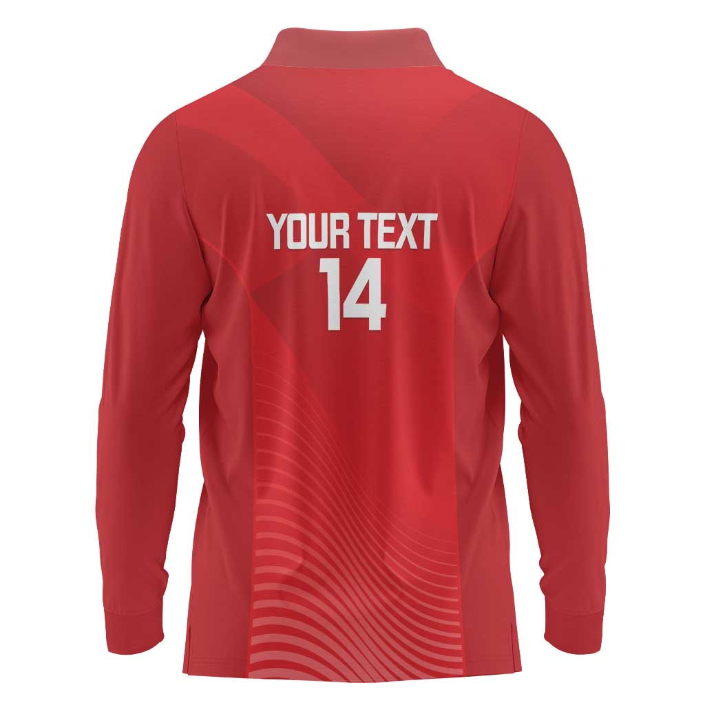 Suns Football Custom Long Sleeve Polo Shirt Gold Coast Est 2009 Deep Red - Aussie Hoodie