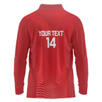 Suns Football Custom Long Sleeve Polo Shirt Gold Coast Est 2009 Deep Red - Aussie Hoodie