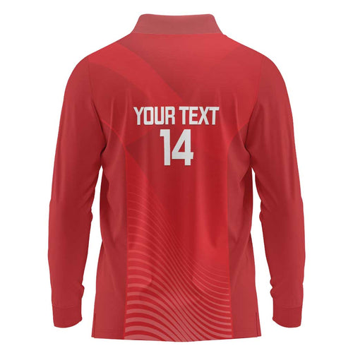 Suns Football Custom Long Sleeve Polo Shirt Gold Coast Est 2009 Deep Red - Aussie Hoodie