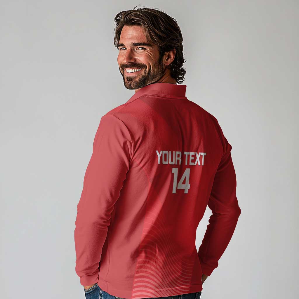 Suns Football Custom Long Sleeve Polo Shirt Gold Coast Est 2009 Deep Red - Aussie Hoodie