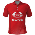 Suns Football Custom Polo Shirt Gold Coast Est 2009 Deep Red - Aussie Hoodie