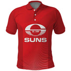 Suns Football Custom Polo Shirt Gold Coast Est 2009 Deep Red - Aussie Hoodie
