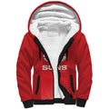 Suns Football Custom Sherpa Hoodie Gold Coast Est 2009 Deep Red - Aussie Hoodie