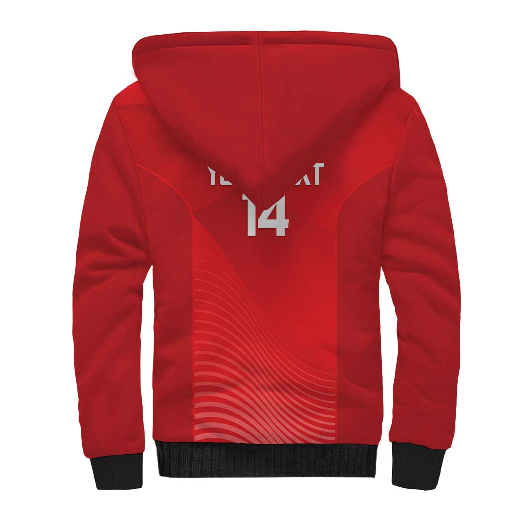 Suns Football Custom Sherpa Hoodie Gold Coast Est 2009 Deep Red - Aussie Hoodie