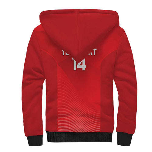 Suns Football Custom Sherpa Hoodie Gold Coast Est 2009 Deep Red - Aussie Hoodie