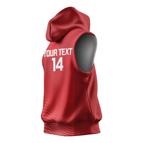 Suns Football Custom Sleeveless Hoodie Gold Coast Est 2009 Deep Red - Aussie Hoodie