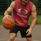 Suns Football Custom Sleeveless Hoodie Gold Coast Est 2009 Deep Red - Aussie Hoodie