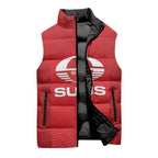 Suns Football Custom Sleeveless Puffer Jacket Gold Coast Est 2009 Deep Red - Aussie Hoodie