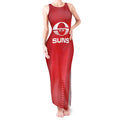 Suns Football Custom Tank Maxi Dress Gold Coast Est 2009 Deep Red - Aussie Hoodie