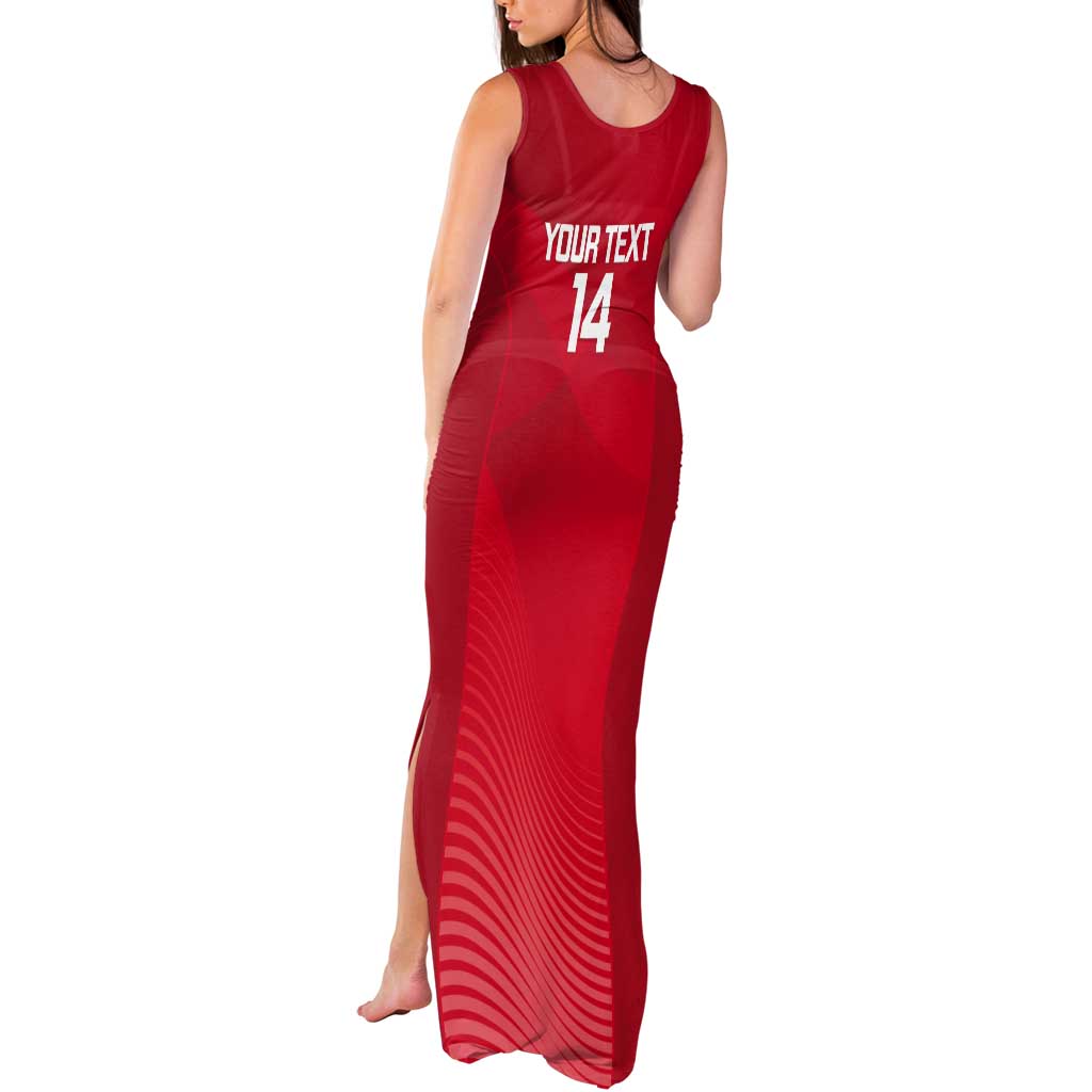 Suns Football Custom Tank Maxi Dress Gold Coast Est 2009 Deep Red - Aussie Hoodie
