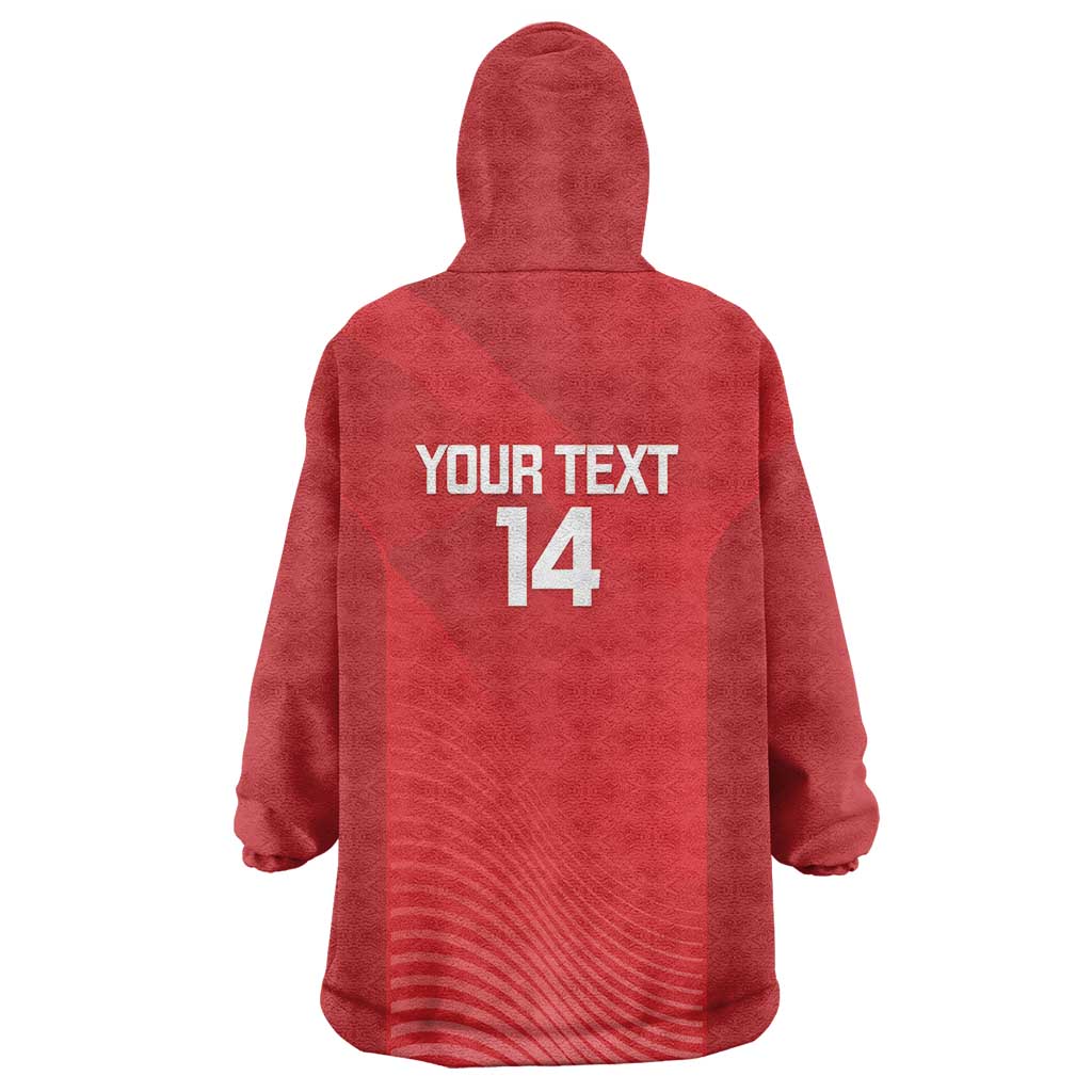 Suns Football Custom Wearable Blanket Hoodie Gold Coast Est 2009 Deep Red - Aussie Hoodie