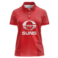 Suns Football Custom Women Polo Shirt Gold Coast Est 2009 Deep Red - Aussie Hoodie
