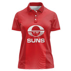 Suns Football Custom Women Polo Shirt Gold Coast Est 2009 Deep Red - Aussie Hoodie