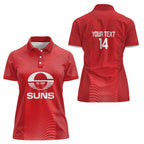 Suns Football Custom Women Polo Shirt Gold Coast Est 2009 Deep Red - Aussie Hoodie