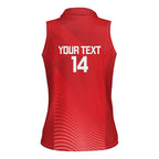 Suns Football Custom Women Sleeveless Polo Shirt Gold Coast Est 2009 Deep Red - Aussie Hoodie