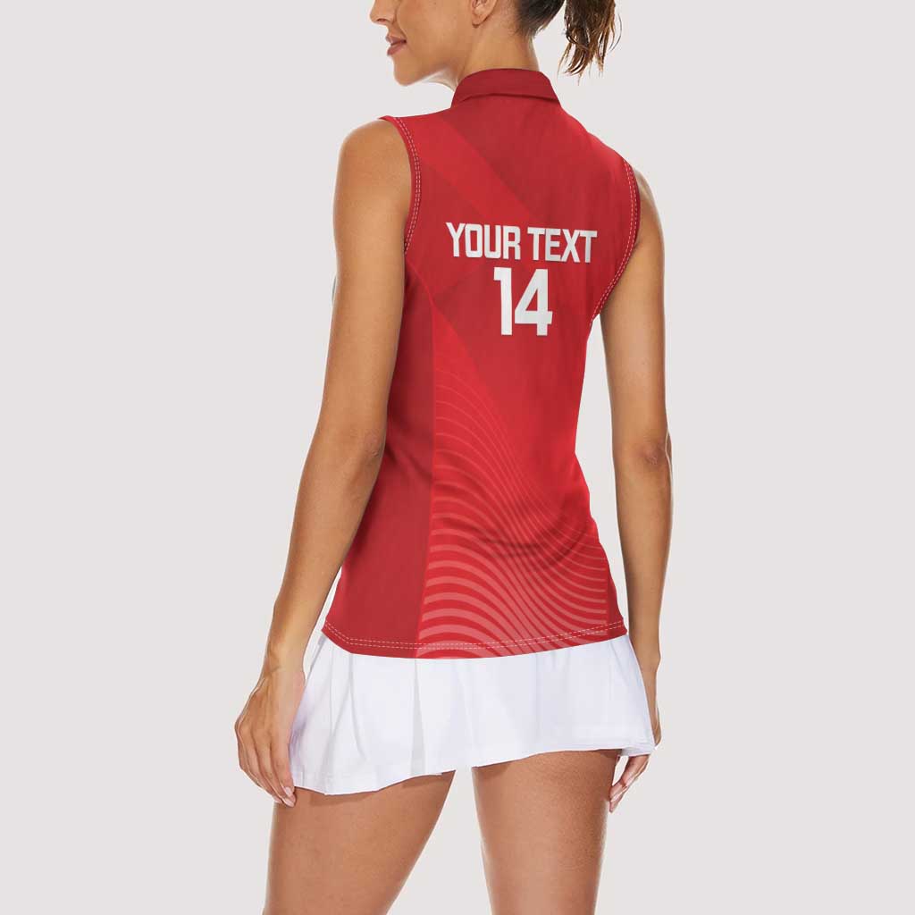 Suns Football Custom Women Sleeveless Polo Shirt Gold Coast Est 2009 Deep Red - Aussie Hoodie