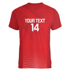 Suns Football Custom Women V-Neck T-Shirt Gold Coast Est 2009 Deep Red - Aussie Hoodie