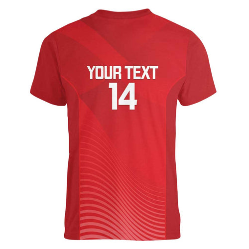 Suns Football Custom Women V-Neck T-Shirt Gold Coast Est 2009 Deep Red - Aussie Hoodie