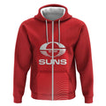 Suns Football Custom Zip Hoodie Gold Coast Est 2009 Deep Red - Aussie Hoodie