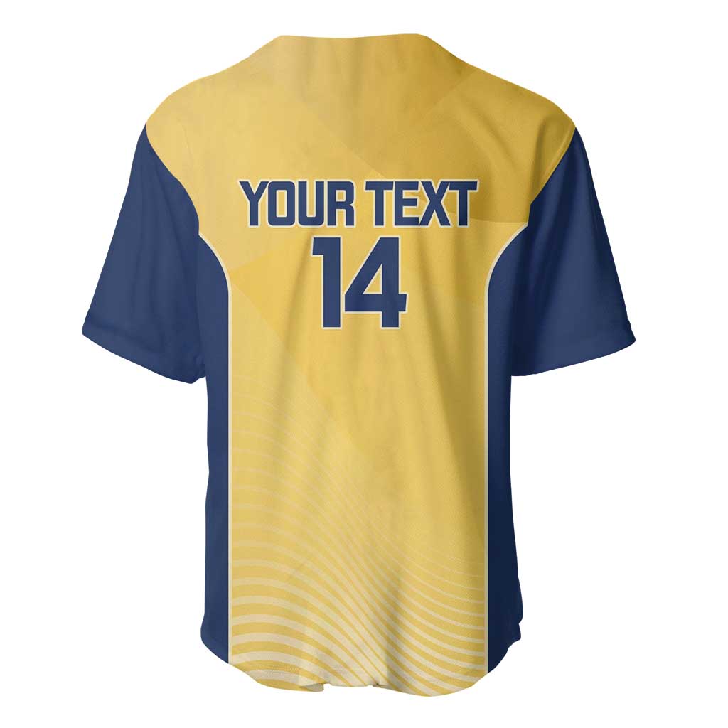 Suns Football Custom Baseball Jersey Gold Coast Est 2009 Sunburnt Gold - Aussie Hoodie