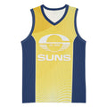 Suns Football Custom Basketball Jersey Gold Coast Est 2009 Sunburnt Gold - Aussie Hoodie
