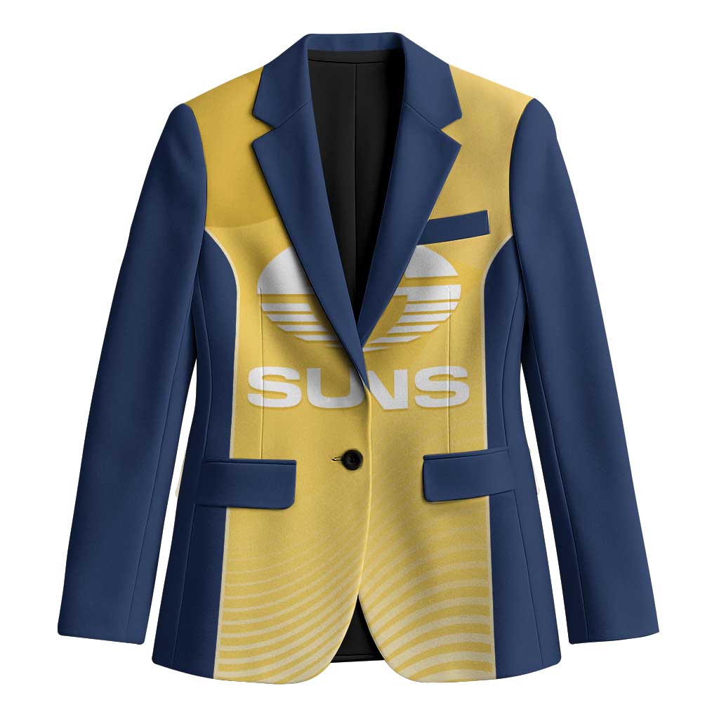 Suns Football Custom Blazer Gold Coast Est 2009 Sunburnt Gold - Aussie Hoodie