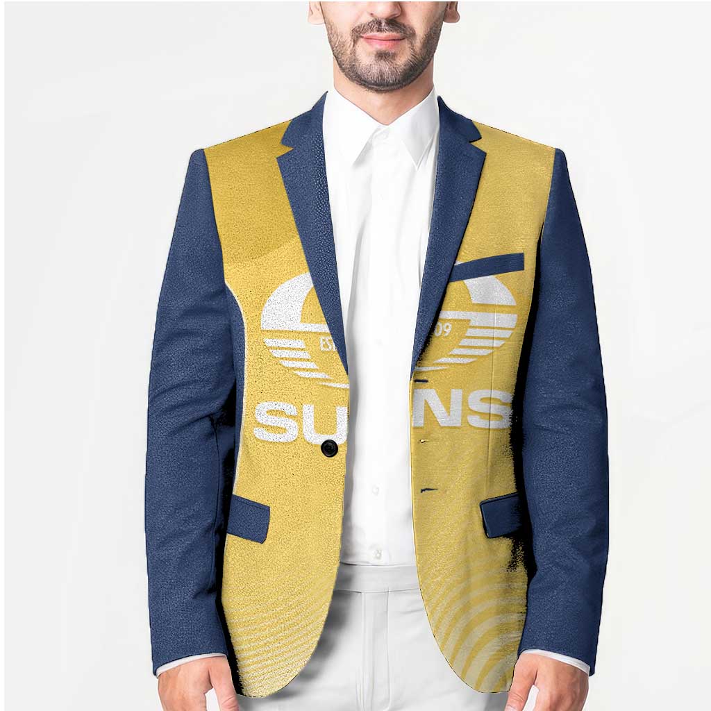 Suns Football Custom Blazer Gold Coast Est 2009 Sunburnt Gold - Aussie Hoodie