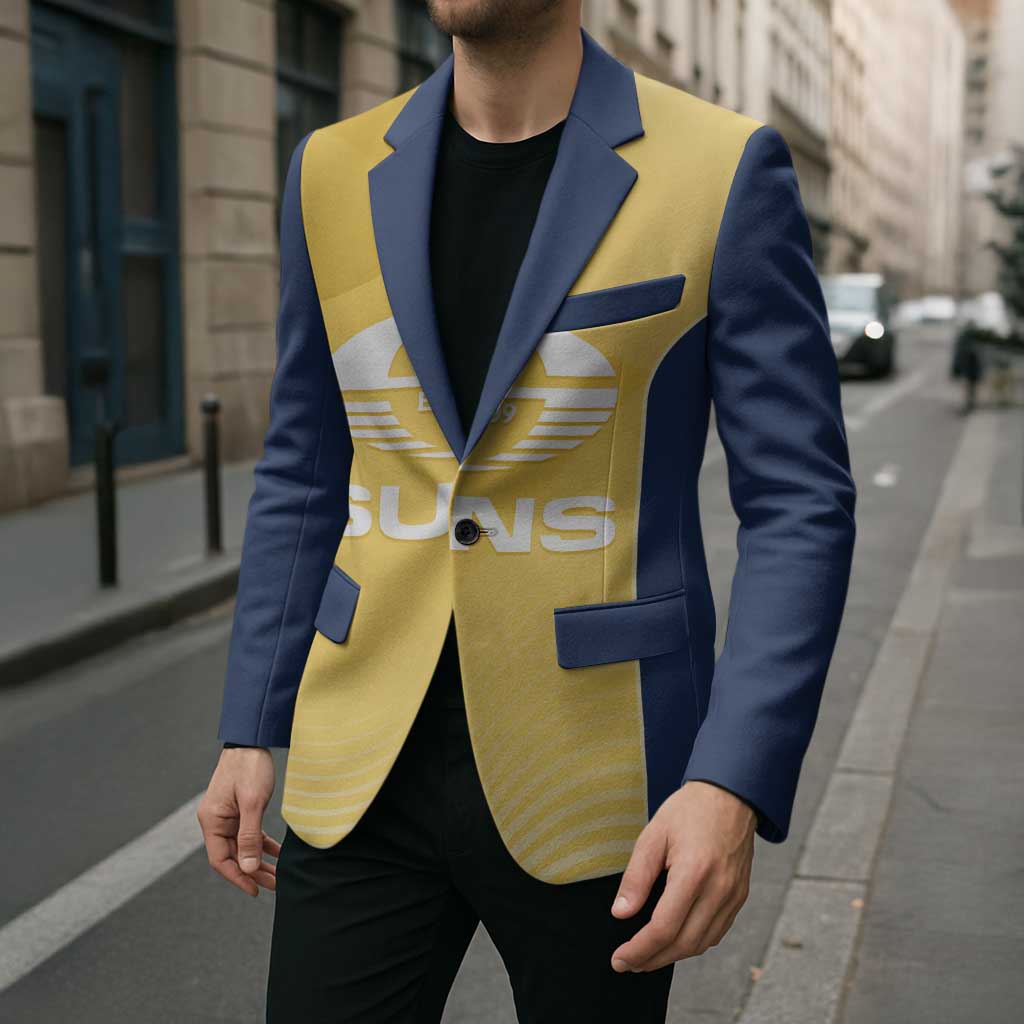 Suns Football Custom Blazer Gold Coast Est 2009 Sunburnt Gold - Aussie Hoodie